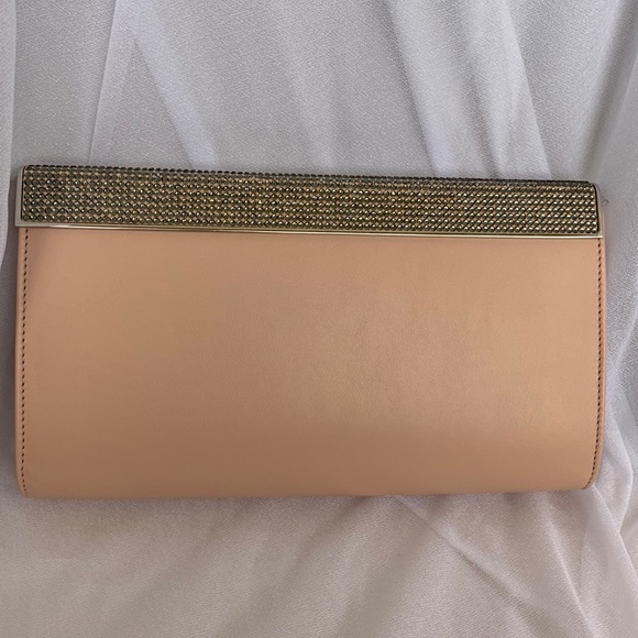Jimmy Choo Handbags - Brand New Jimmy Choo Cayla Clutch Powder Pink/Black Crystal